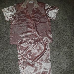 Vintage Victoria's secret Powder pink and lace pajama set